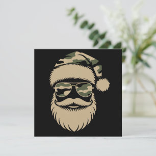 Kamouflage Jul Tomte Solglasögon Xmas Julkort
