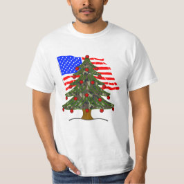 Kamouflage jul USA flagga T-shirt