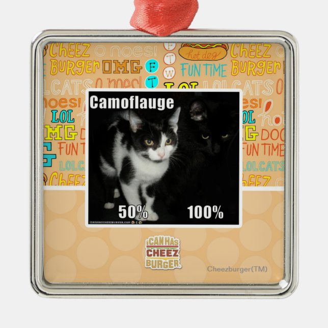 Kamouflage Julgransprydnad Metall (Framsidan)