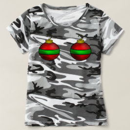 Kamouflage Julgransprydnads T-Shirt