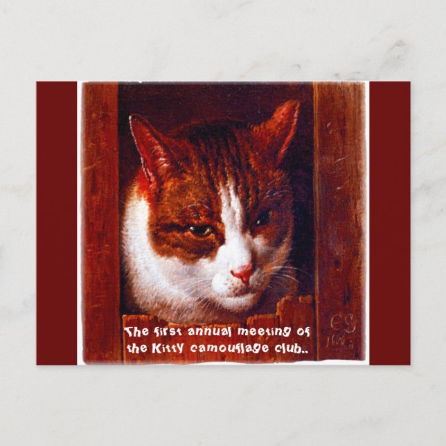 "Kamouflage klubb för Kattunge" Vykort (Framsida)