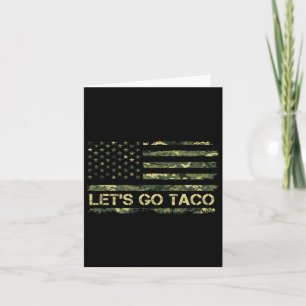 Kamouflage Låt oss Go Taco Betyder Trump Taco Memo Kort