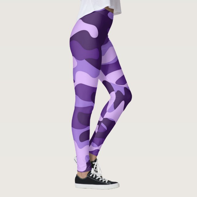 kamouflage lila leggings (Höger)