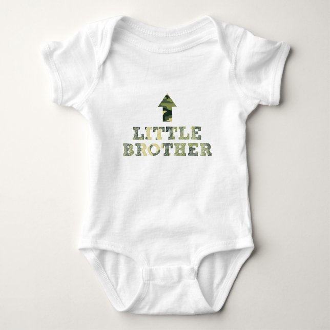 Kamouflage LITTLE Brother-skjorta/mod-kamerdesign Tee (Framsida)