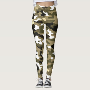 Kamouflage Militär Stil Trötthet GI Design påverka Leggings
