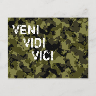 Kamouflage militärseger Veni Vidi Vici Vykort