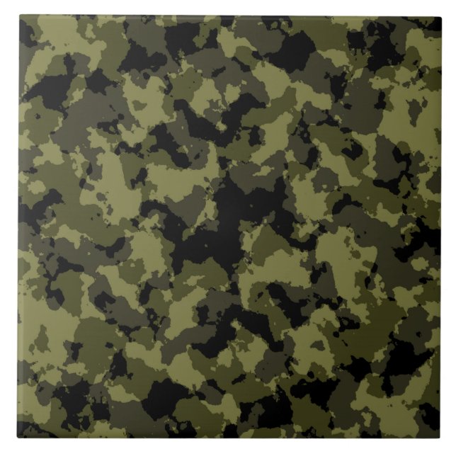 Kamouflage militärt stil mönster kakelplatta (Framsidan)