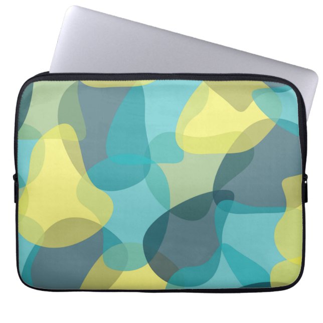 Kamouflage, modernt, coola, trendig, geometrisk st laptop fodral (Framsidan)