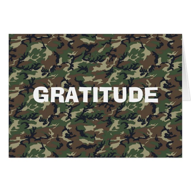 Kamouflage Mönster för militär Grönt Hälsningskort (Framsidan Horizontal)