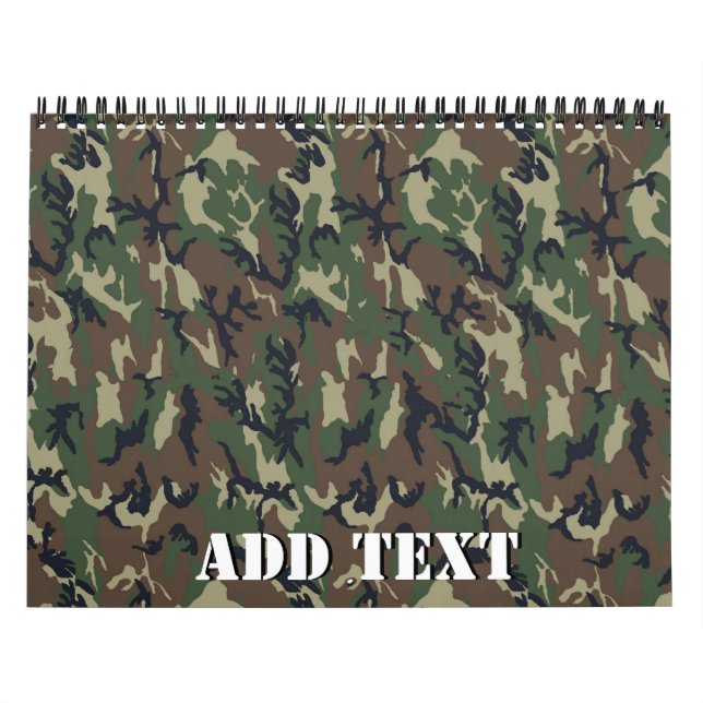 Kamouflage Mönster för militär Grönt Kalender (Omslag)