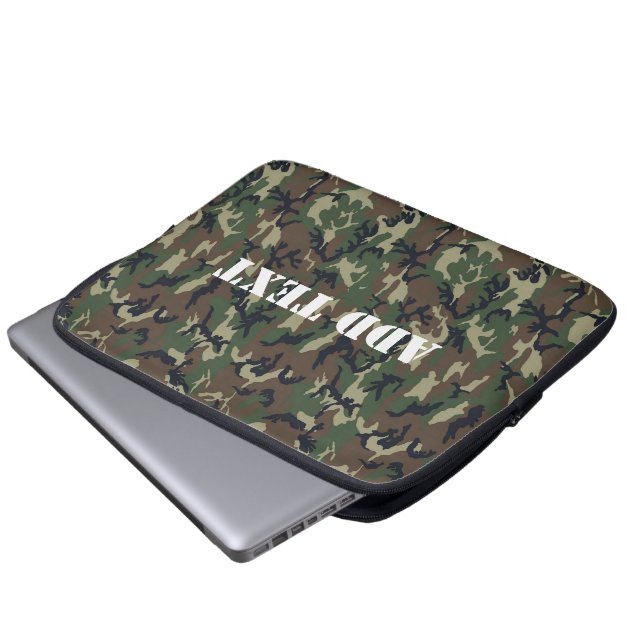 Kamouflage Mönster för militär Grönt Laptop Sleeve (Framre botten)
