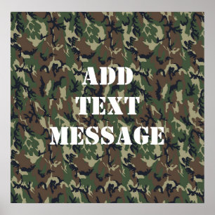 Kamouflage Mönster för militär Grönt Poster