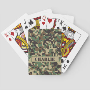 Kamouflage mönster personlig namn casinokort