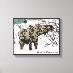 Kamouflage Moose (Camoose) Canvastryck