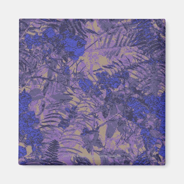 Kamouflage mot blå blomma magnet (Framsidan)