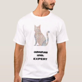 Kamouflage-nivå: expert Funny Cat T Shirt
