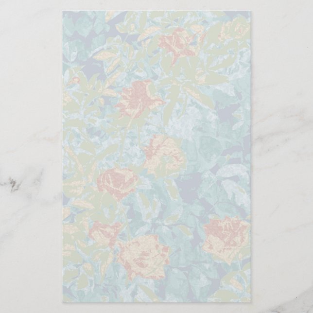 Kamouflage och blommor brevpapper (Framsida)