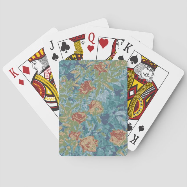 Kamouflage och blommor casinokort (Baksidan)