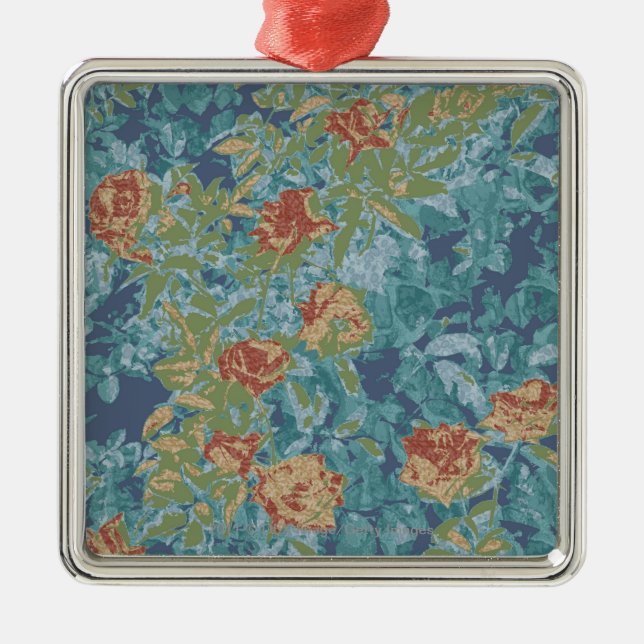 Kamouflage och blommor julgransprydnad metall (Framsidan)