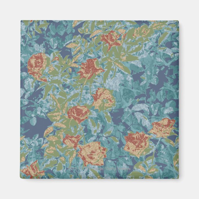 Kamouflage och blommor magnet (Framsidan)