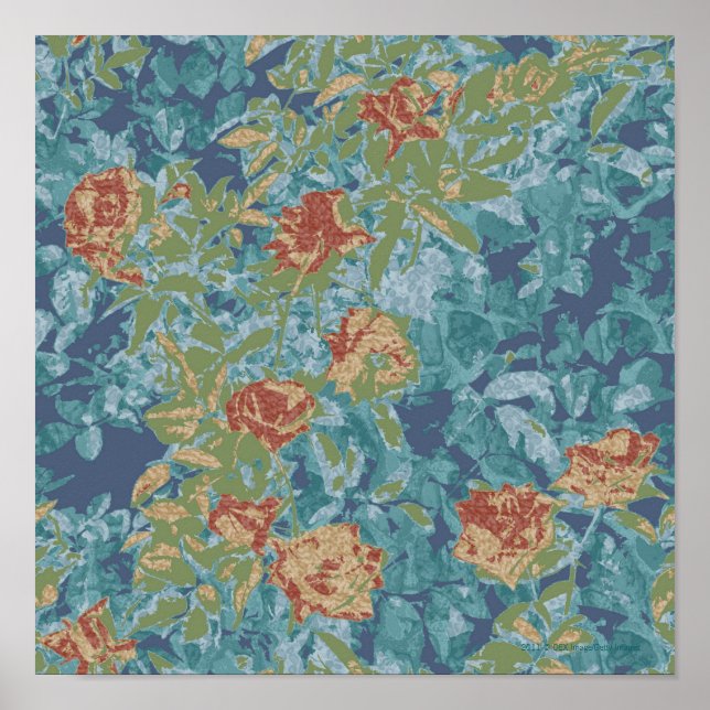 Kamouflage och blommor poster (Framsidan)