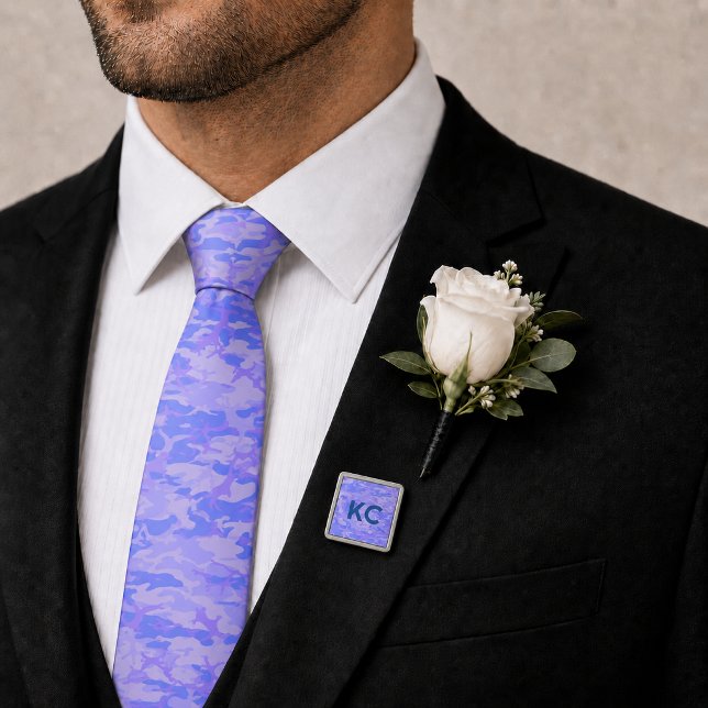 Kamouflage Pastellblå Abstrakt Mönster Slips (Camouflage Pastel Blue Abstract Pattern Neck Tie)