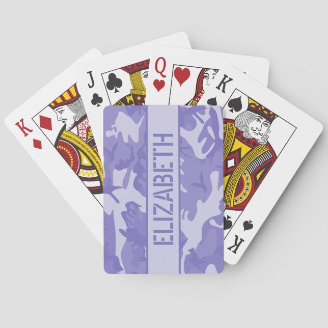 Kamouflage Personlig Lila Casinokort (Baksidan)
