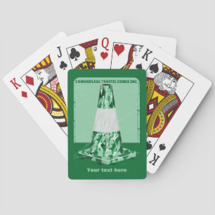 Kamouflage rd cone lustig trafikkon casinokort