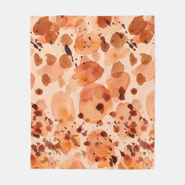 Kamouflage seamless mönster med naturlig khaki san fleecefilt (Framsidan)