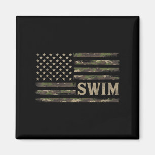 Kamouflage Simströja Usa Flagga Simmare Tränare Magnet