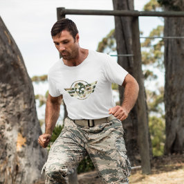 Kamouflage Skalle | Militär stolthet Veteran T Shirt