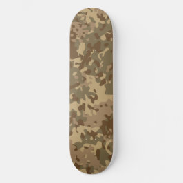 Kamouflage Skateboard Brun Tan Grön