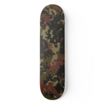Kamouflage Skateboard Grön Brun Svart Tan