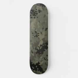 Kamouflage Skateboard Grön Svart Brun