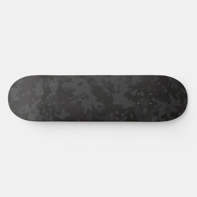 Kamouflage Skateboard Mörk Svart Grå (Horz)