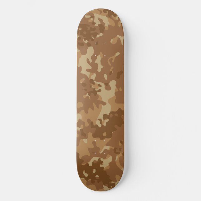 Kamouflage Skateboard Ökenbrun Tan  (Framsida)