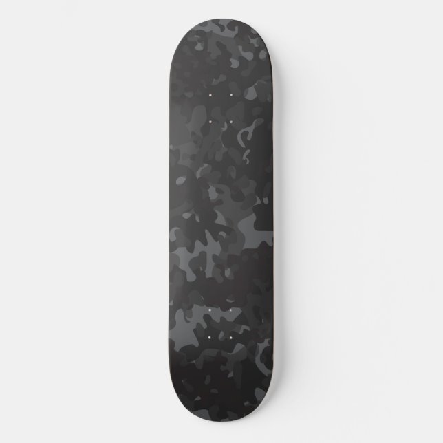Kamouflage Skateboard Svart Grå (Framsida)