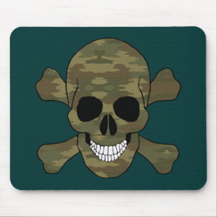 Kamouflage Skull och korsben Mus Pad Musmatta