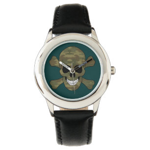 Kamouflage Skull och korsben Se Armbandsur