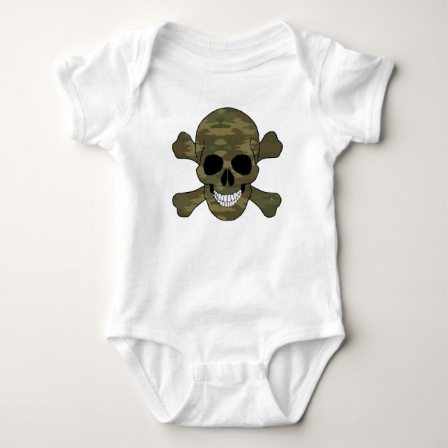 Kamouflage Skull och krossben Tröja (Framsida)