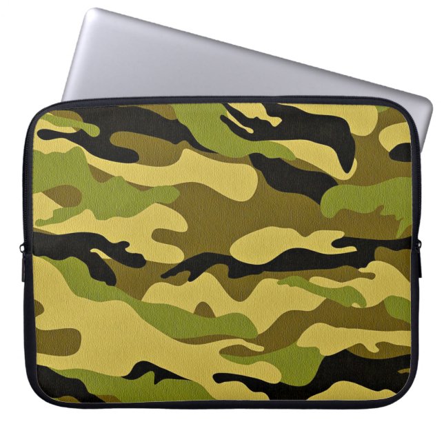 Kamouflage-soldaten struktur yta laptop fodral (Framsidan)