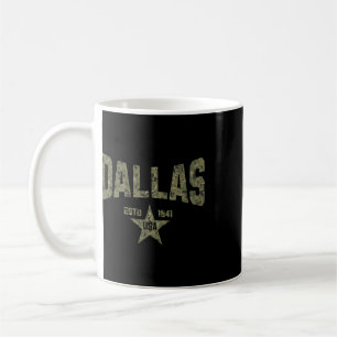 Kamouflage Souvenir USA Stjärna Dallas Texas Kaffemugg