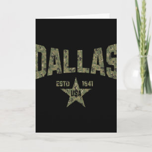 Kamouflage Souvenir Usa Stjärna Dallas Texas Kort