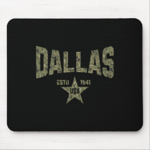 Kamouflage Souvenir Usa Stjärna Dallas Texas Musmatta