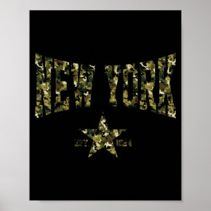 Kamouflage Souvenir Usa Stjärna New York Ny New Yo Poster