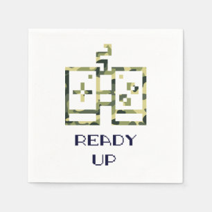 Kamouflage Spelkonsol Färdig Gamer Pappersservett