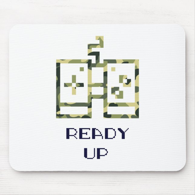 Kamouflage Spelkontroll Färdig Gamer Musmatta (Framsidan)