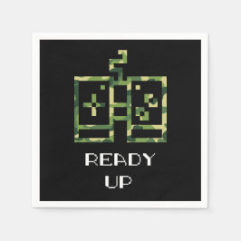 Kamouflage Spelkontroll Klar Gamer Pappersservett