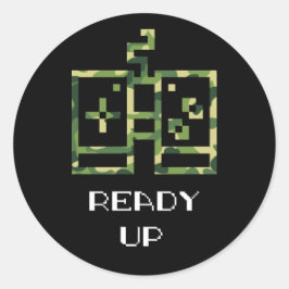 Kamouflage Spelkontroller Redo Upp Gamer Runt Klistermärke