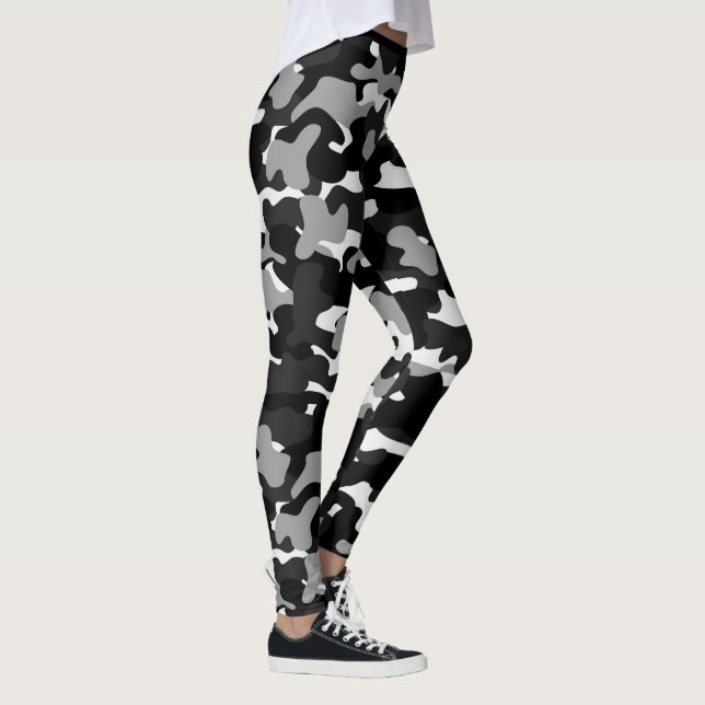 kamouflage svart leggings (Höger)